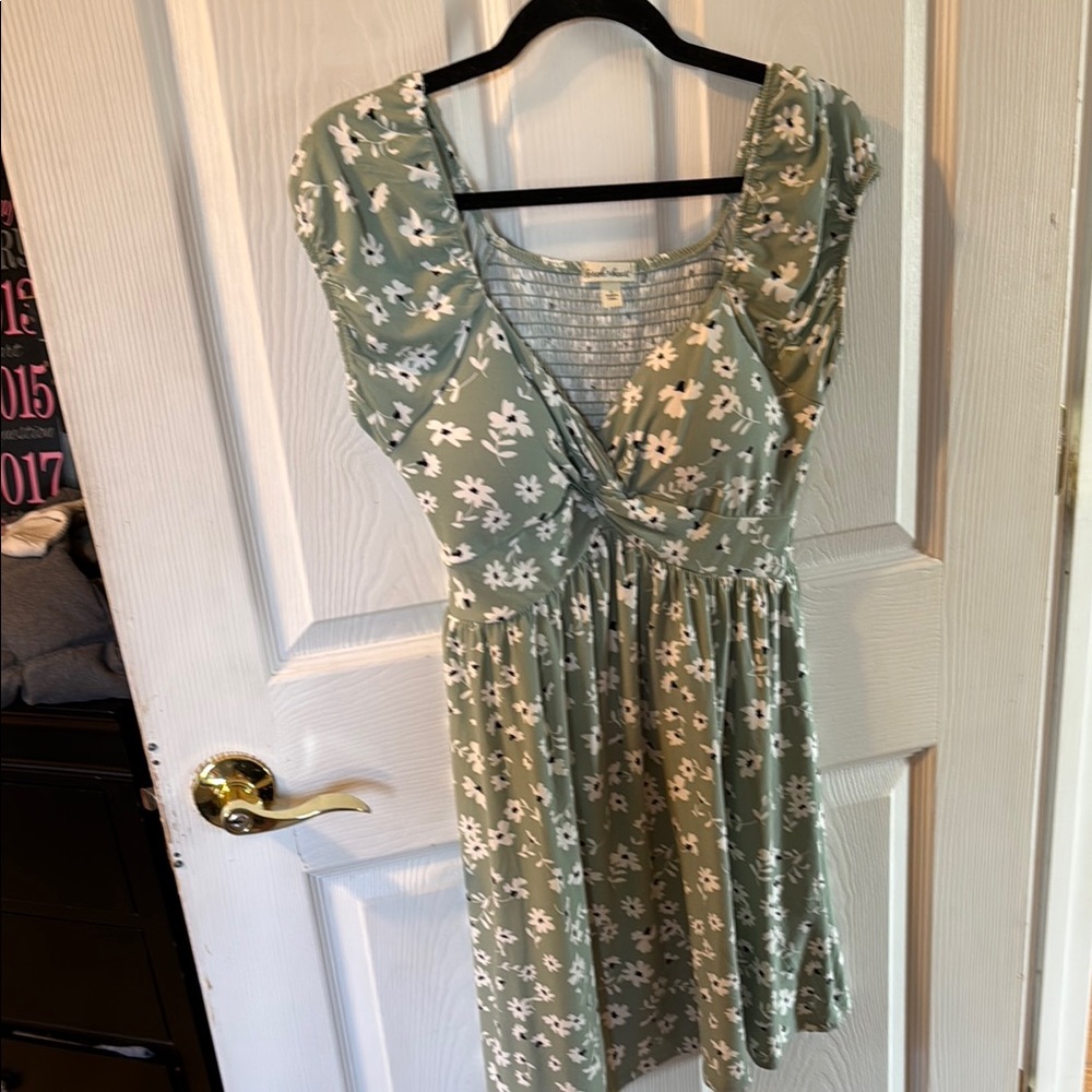 Floral Green Dress